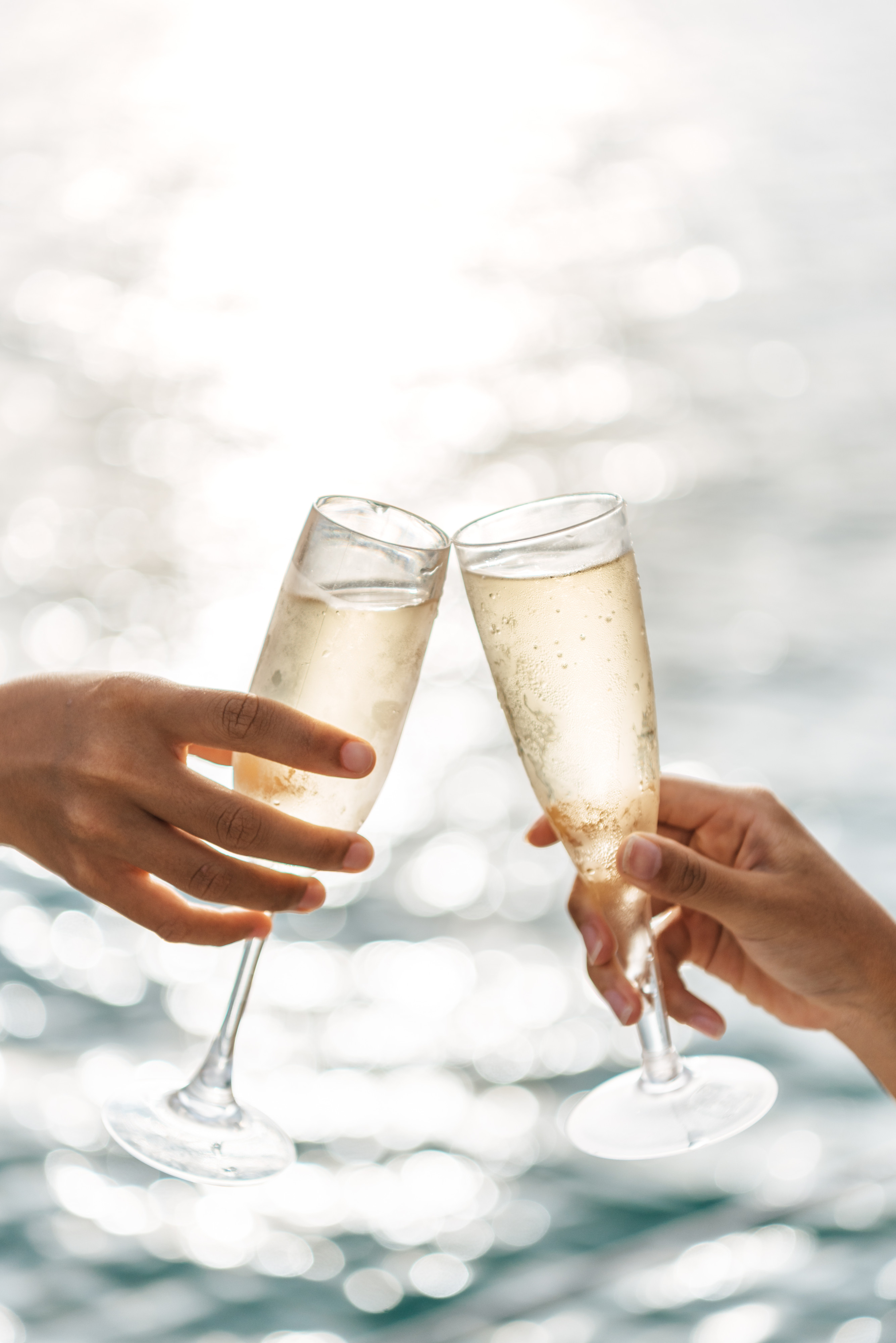 2 glasses of champagne which you can enjoy at hotel La Réserve Resort Knokke-Heist Belgium
