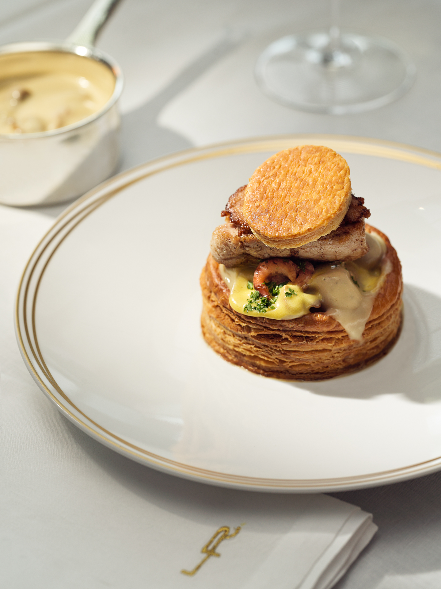 Fine dining dish at restaurant La Rigue in La Réserve Resort Knokke